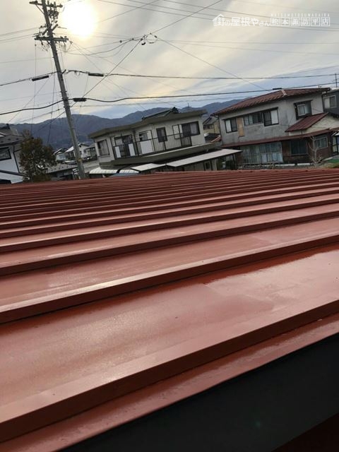 諏訪市中洲M邸屋根塗装ケレンサビ止め