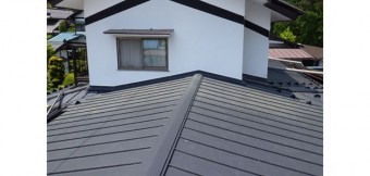 屋根カバー工法 立平葺き
