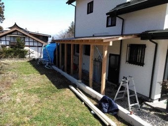 安曇野市堀金T邸 木造差し掛け