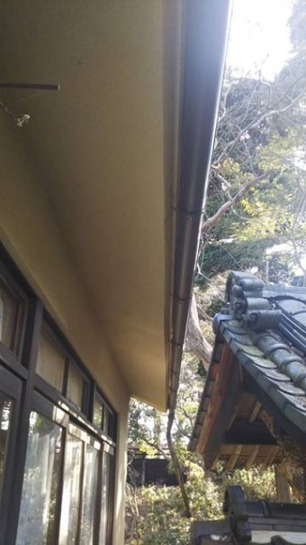 松本市梓川 雨樋交換