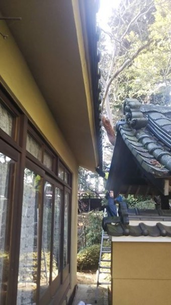 松本市梓川 雨樋交換