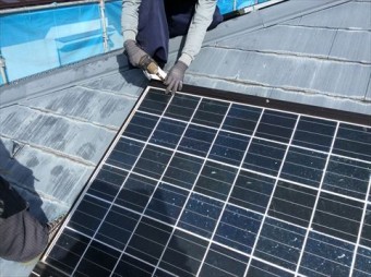 太陽光パネル外し