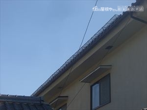 瓦屋根 雪止め設置完了