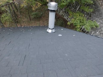 茅野市北山A邸屋根葺き替え施工中