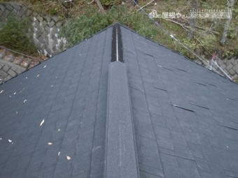 茅野市北山A邸屋根葺き替え施工中