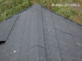 茅野市北山A邸屋根葺き替え施工中