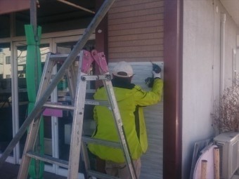 塩尻市広丘ドッグサロン外壁張替え