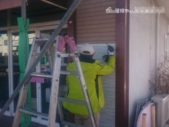 塩尻市広丘ドッグサロン外壁張替え