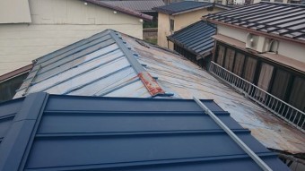 諏訪市小和田F邸屋根葺き替え