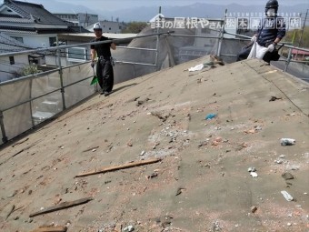 松本市両島 屋根葺き替え 瓦