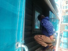 諏訪山荘屋根壁修繕