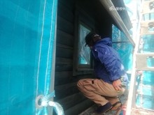 諏訪山荘屋根壁修繕