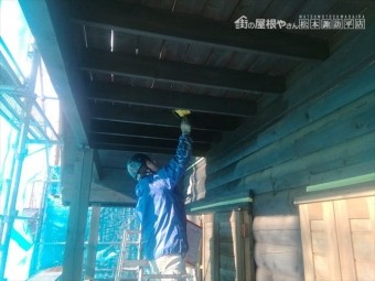 諏訪山荘屋根壁修繕
