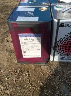 松川M様邸下塗り塗料