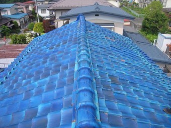 屋根葺き替え 瓦をおろして