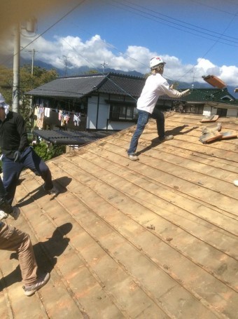北安曇郡池田町S邸瓦おろし