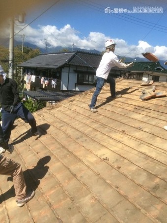 北安曇郡池田町S邸瓦おろし