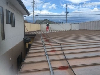 松本塾屋根塗装