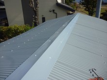 安曇野市三郷 倉庫屋根葺き替え