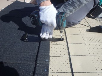 メリッサ専用雪止め取り付け