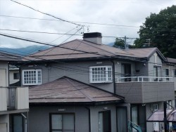 諏訪市屋根塗装施工前