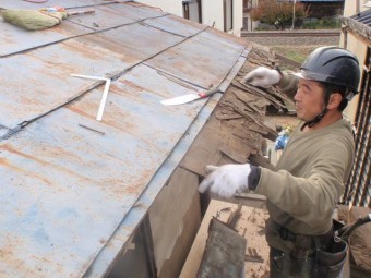 諏訪市小和田F邸屋根葺き替え