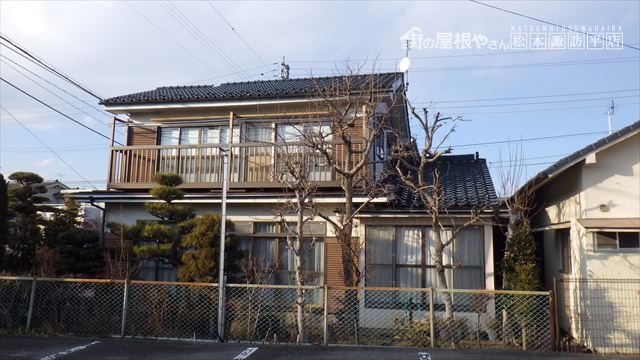 松本市両島瓦から板金屋根へ施工前