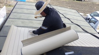 安曇野市三郷 屋根葺き替え ルーフィング
