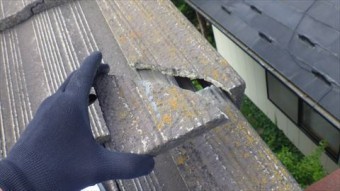 モニエル瓦破損