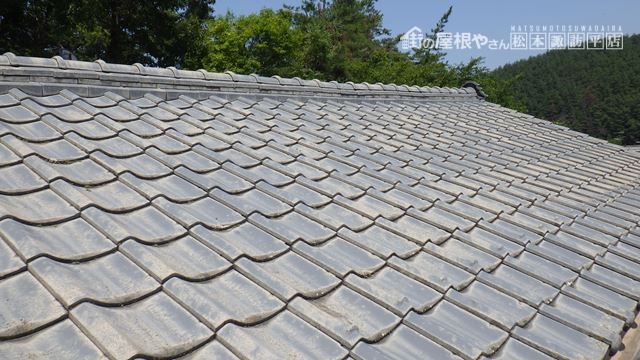 松本市中山屋根葺き替え瓦おろし