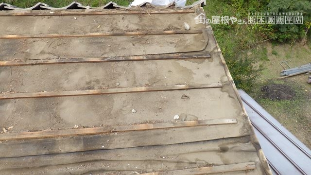 松本市中山屋根葺き替え瓦おろし
