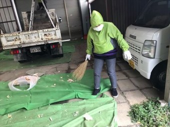 折半ペフ剥がし