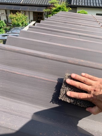 安曇野市折半屋根塗装 (5)