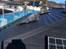 スレートカバー工法太陽光パネル再設置