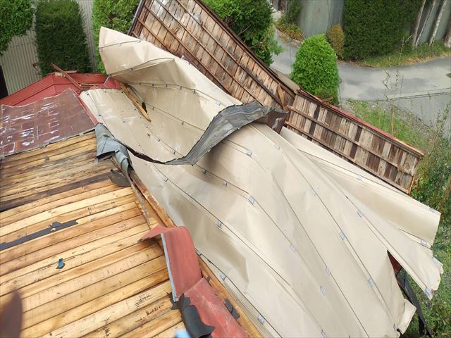 台風被害屋根工事