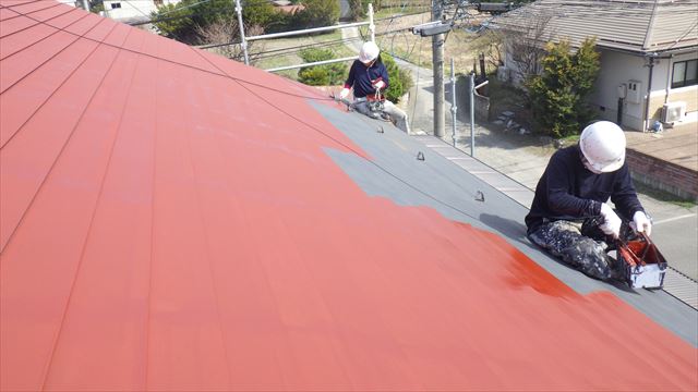 安曇野市　三郷　屋根　塗り替え　板金