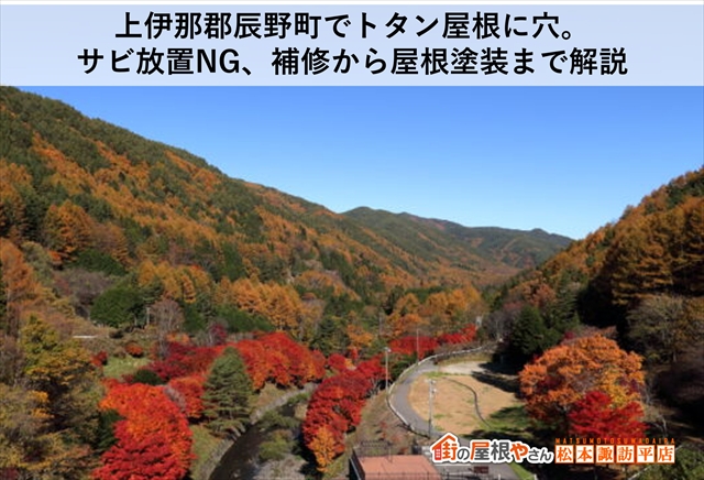 上伊那郡辰野町でトタン屋根に穴　 サビ放置NG　補修から屋根塗装まで解説