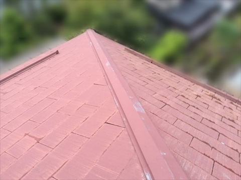 下諏訪町スレート屋根現地調査