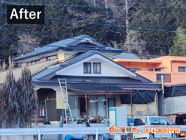 塩尻市で耐震を考えた屋根葺き替え｜重い瓦屋根のままで大丈夫？施工後