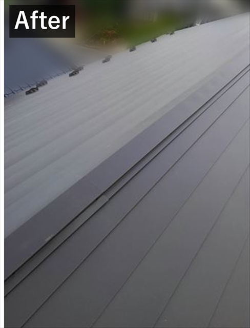 塩尻市セメント瓦からガルバリウム鋼板へ葺き替え工事2