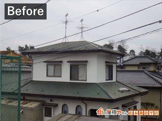 安曇野市屋根カバー工法施工前