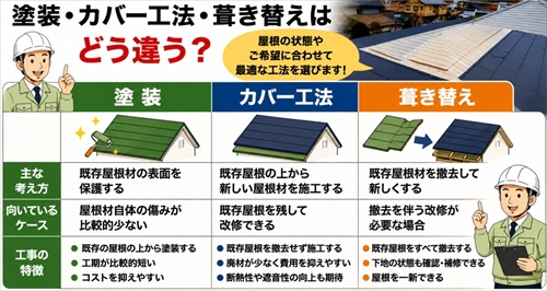 安曇野市豊科｜劣化したスレート屋根を調査｜塗装・カバー・葺き替えの判断ポイント