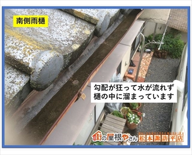 安曇野市雨どい点検