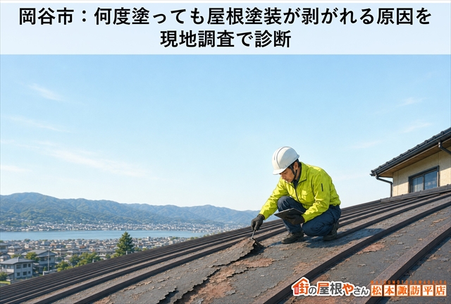 岡谷市｜何度塗っても屋根塗装が剥がれる原因を現地調査で診断