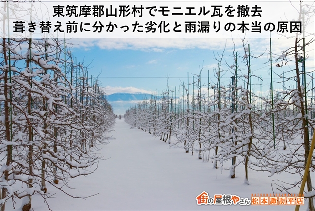 東筑摩郡山形村でモニエル瓦を撤去：葺き替え前に分かった劣化と雨漏りの本当の原因
