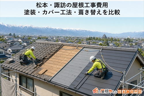 松本・諏訪の屋根工事費用｜塗装・カバー工法・葺き替えを比較
