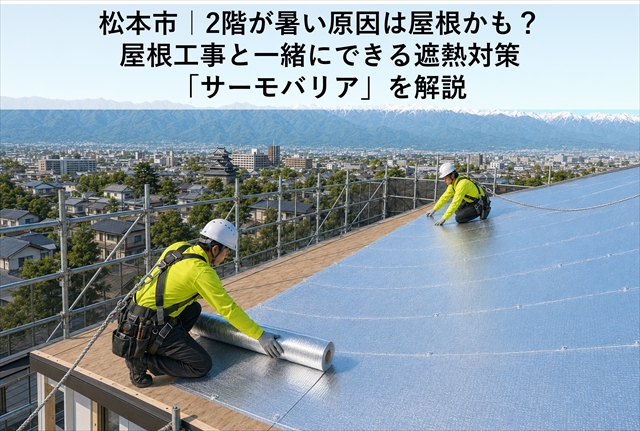 松本市｜2階が暑い原因は屋根かも？屋根工事と一緒にできる遮熱対策「サーモバリア」を解説