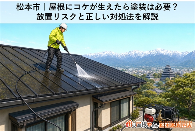 松本市｜屋根にコケが生えたら塗装は必要？放置リスクと正しい対処法を解説