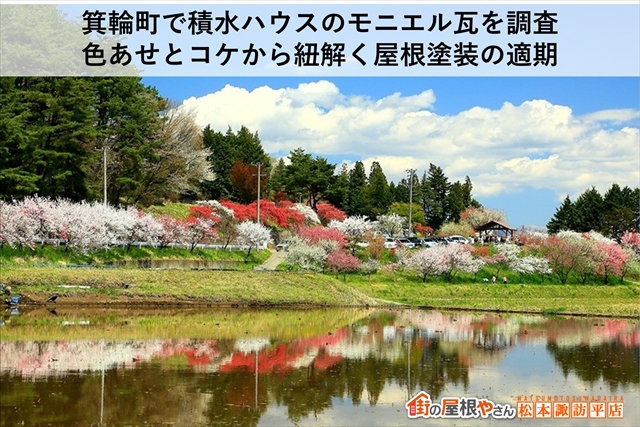 箕輪町で積水ハウスのモニエル瓦を調査。色あせとコケから紐解く屋根塗装の適期