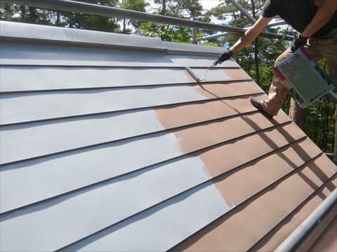 別荘屋根塗装